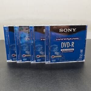 Sony Handycam DVD-R 30 Min 1.4GB Recordable Disc 4 Pack